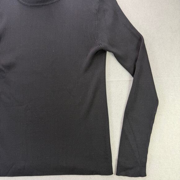 Ann Taylor LOFT Women’s Black Silk Blend Ribbed Turtleneck Sweater Size M - Picture 5 of 9